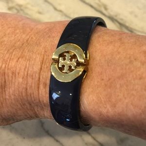 Tory Burch navy acrylic bracelet